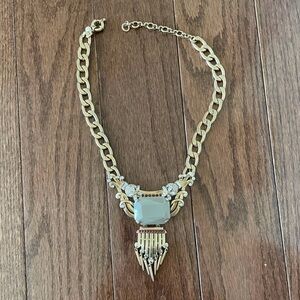 J. Crew Gold and Silver Art Deco Necklace
